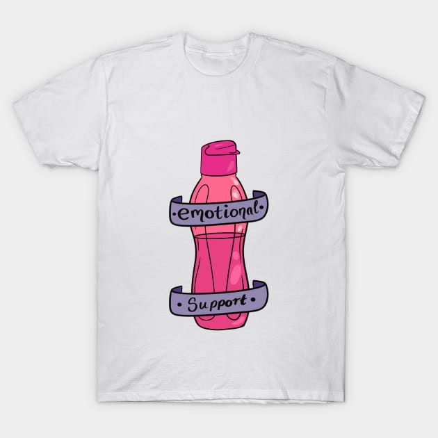 Emotional support water bottle T-Shirt by Carpesidera